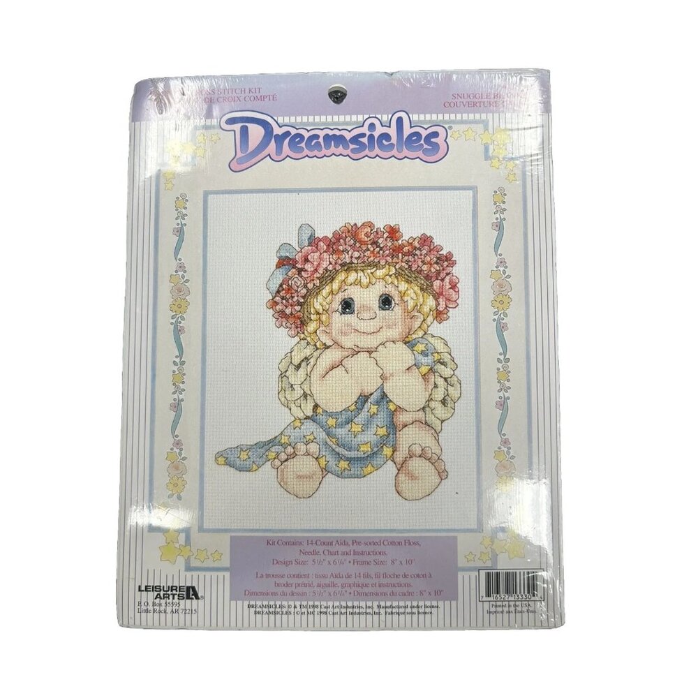 Dreamsicles Counted Cross Stitch Kit 113330 Snuggle Blanket Leisure Arts 1998